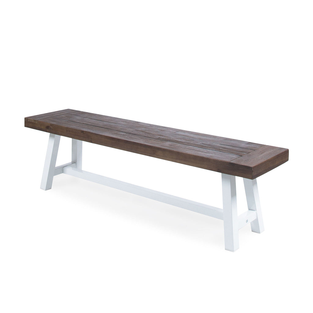 Tranquilizer - Outdoor Acacia Wood Bench With Slat Panel Design