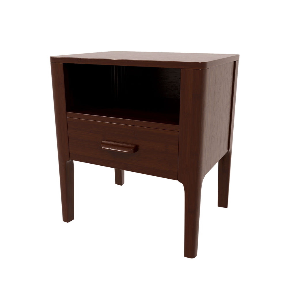 Modern Nightstand With Drawer And Open Shelf