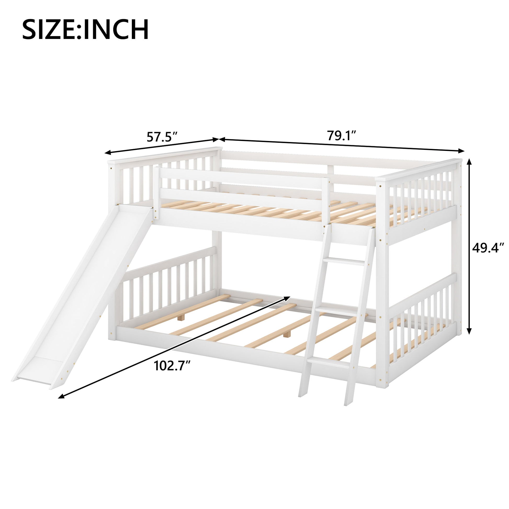Bunk Bed & Convertible Slide And Ladder