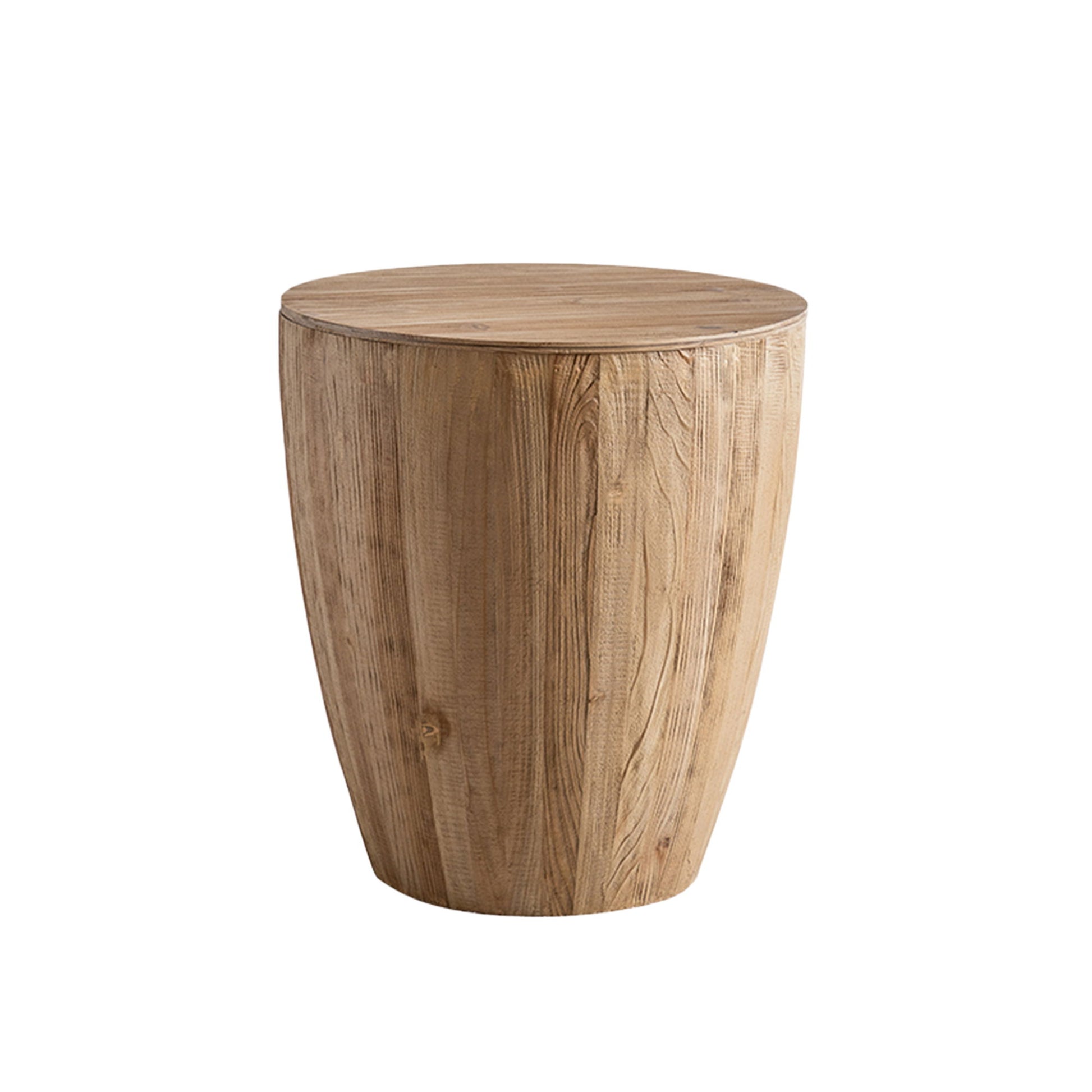 Vintage Style Barrel Coffee Table With Storage