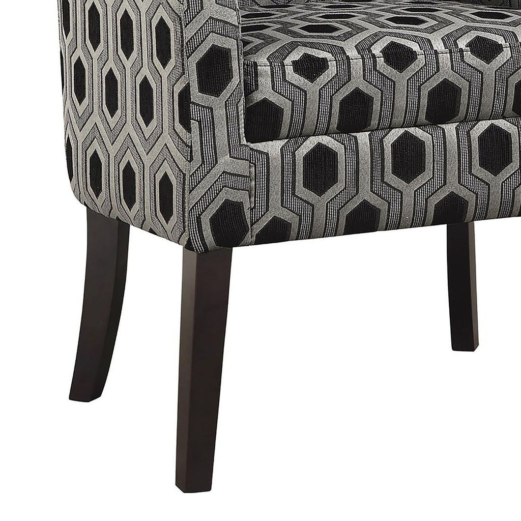 Barrel Back Accent Chair - Gray
