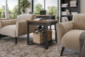 Side Table - Black / Whiskey