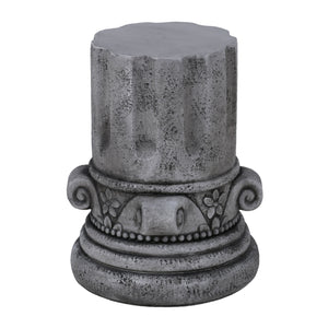 Outdoor End Table, Round Side Table For Patio And Garden - Antique Gray