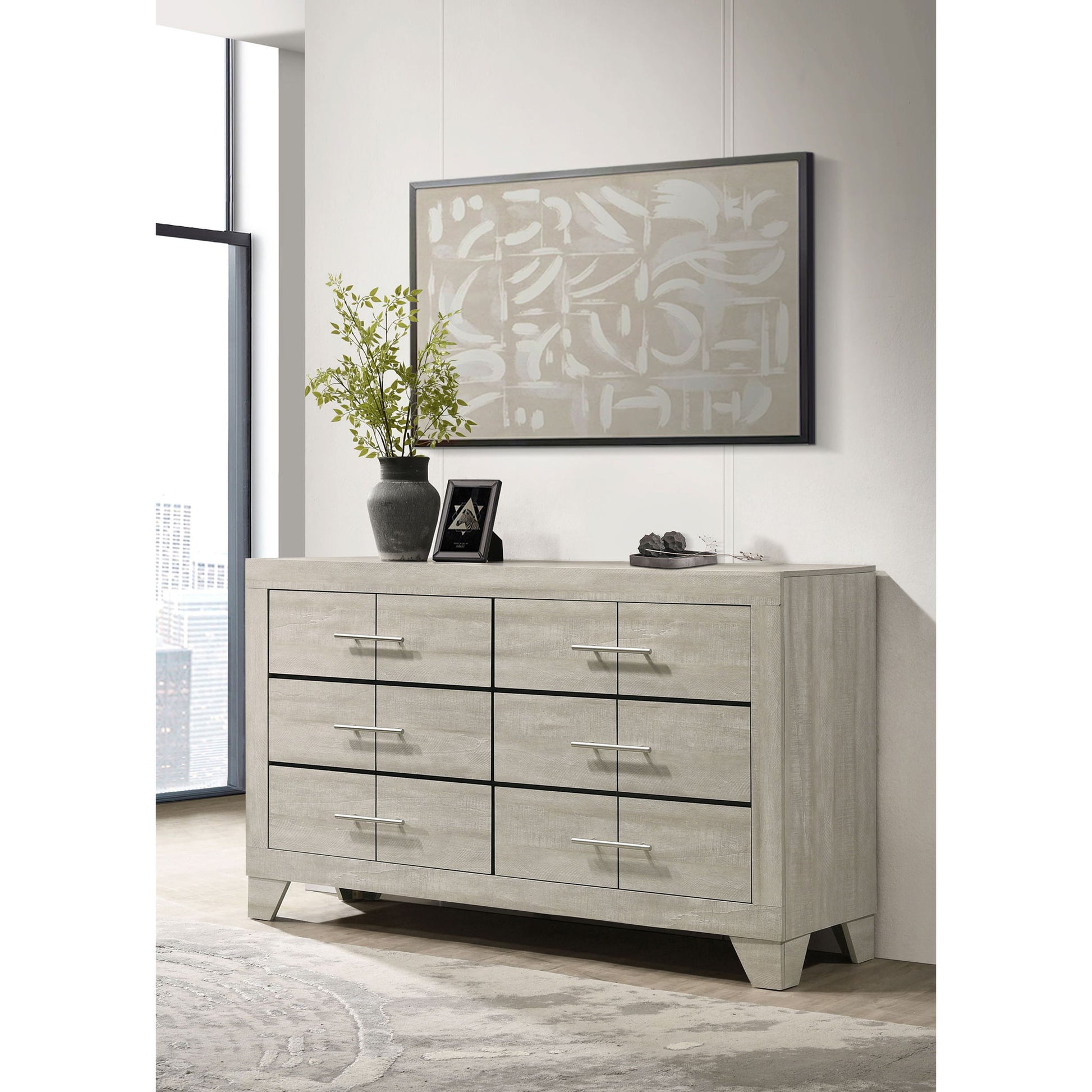 Strout - 6 Drawer Dresser - Cream