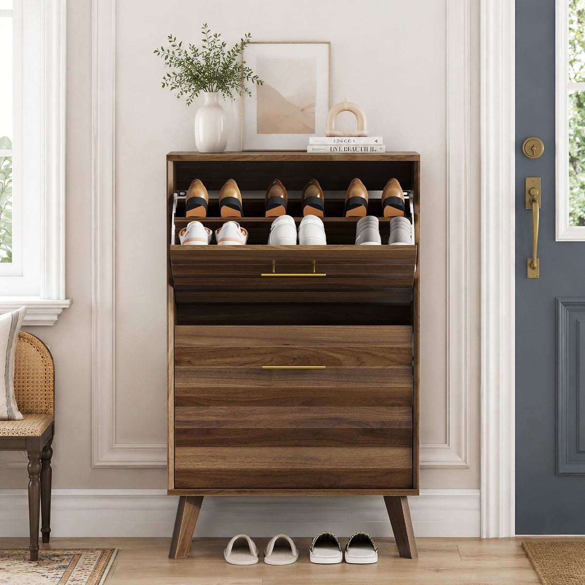 Flip Top Shoe Cabinet