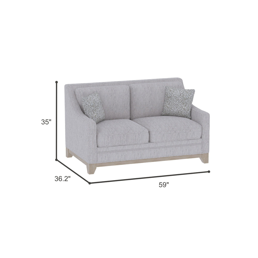 Loveseat With Casual Accent - Gray