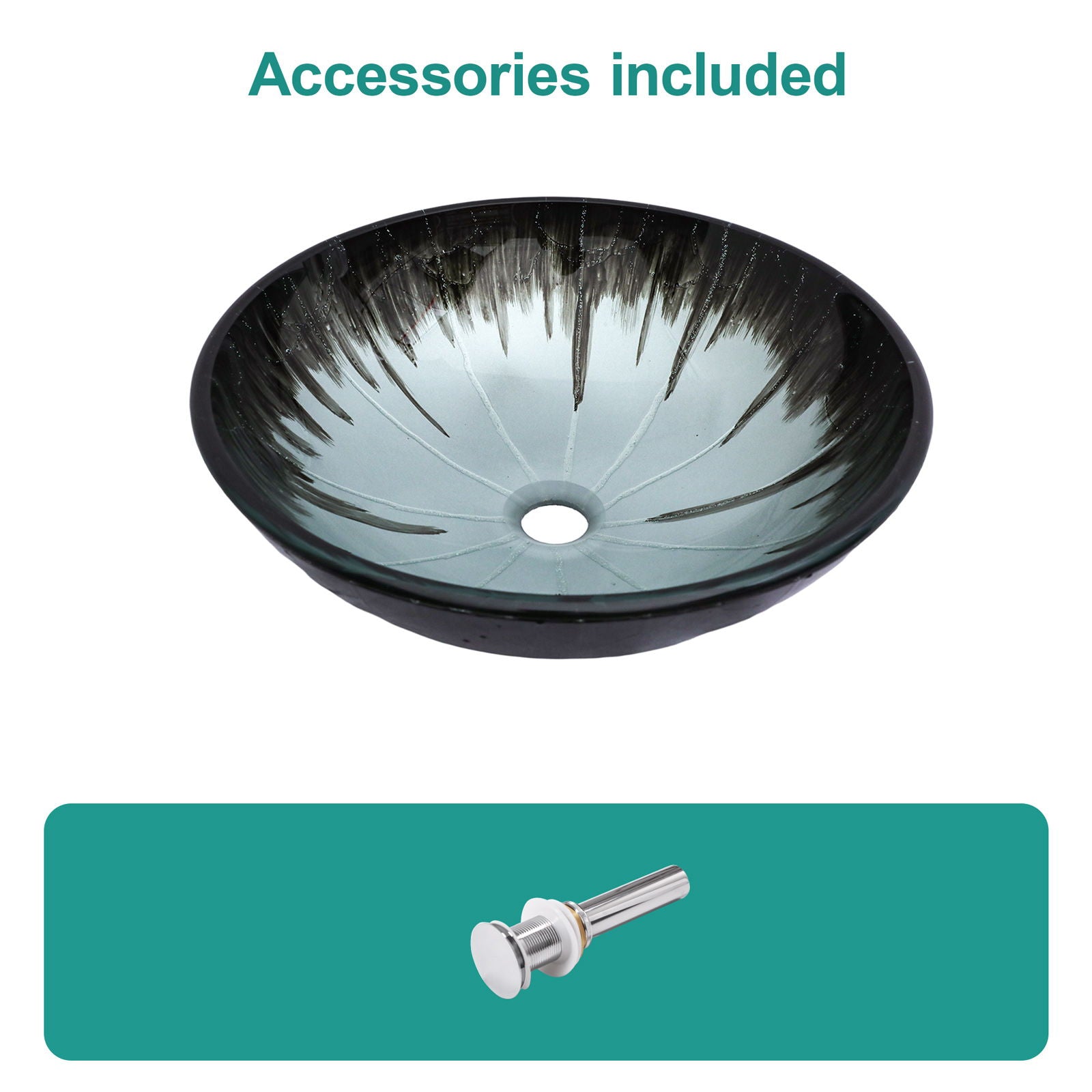 Crackle Vessel Sink With Pop Up Drain, Oval Bathroom Basin - Gray