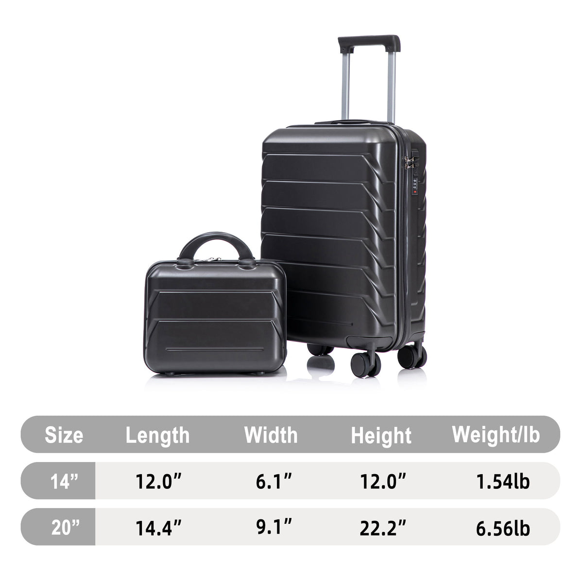Spinner Luggage Set With Combination Lock