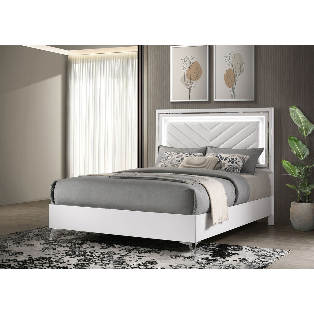 Buckley - Panel Bed With LED Trim