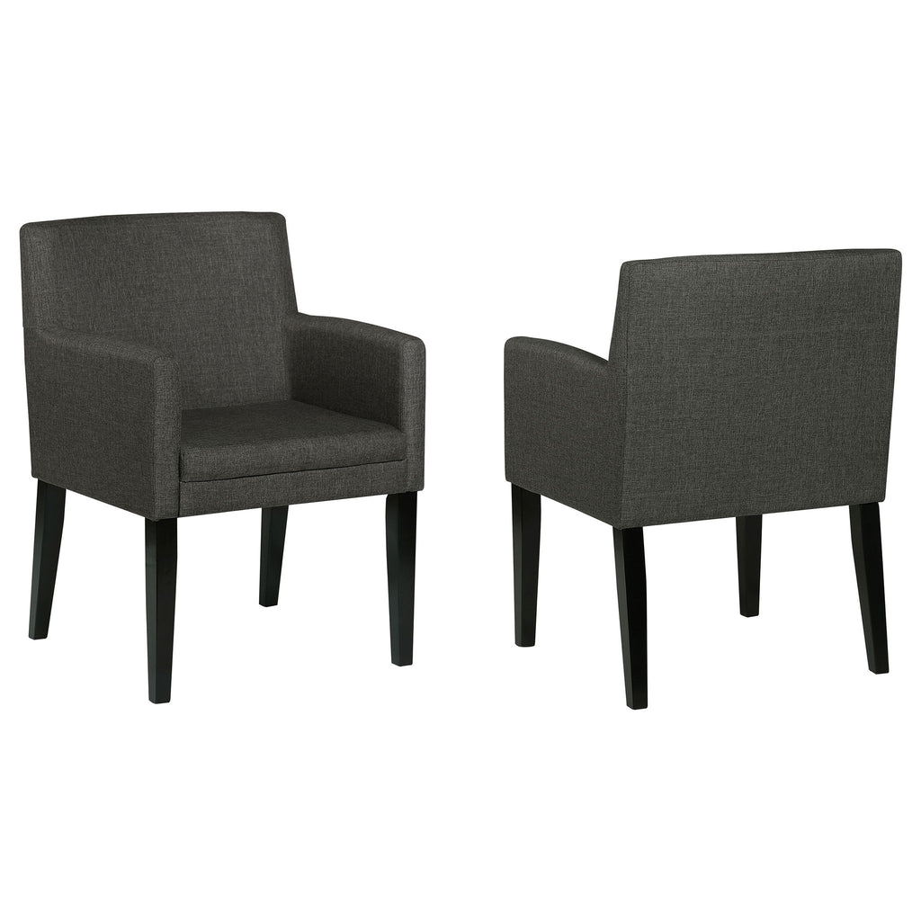 Yorkshire - Upholstered Dining Arm Chair With Cushioned Arms (Set of 2) - Gray