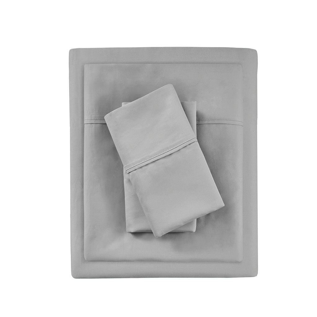 1000 Thread Count - HeiQ Smart Temperature Cotton Blend 4 Piece Sheet Set - Gray