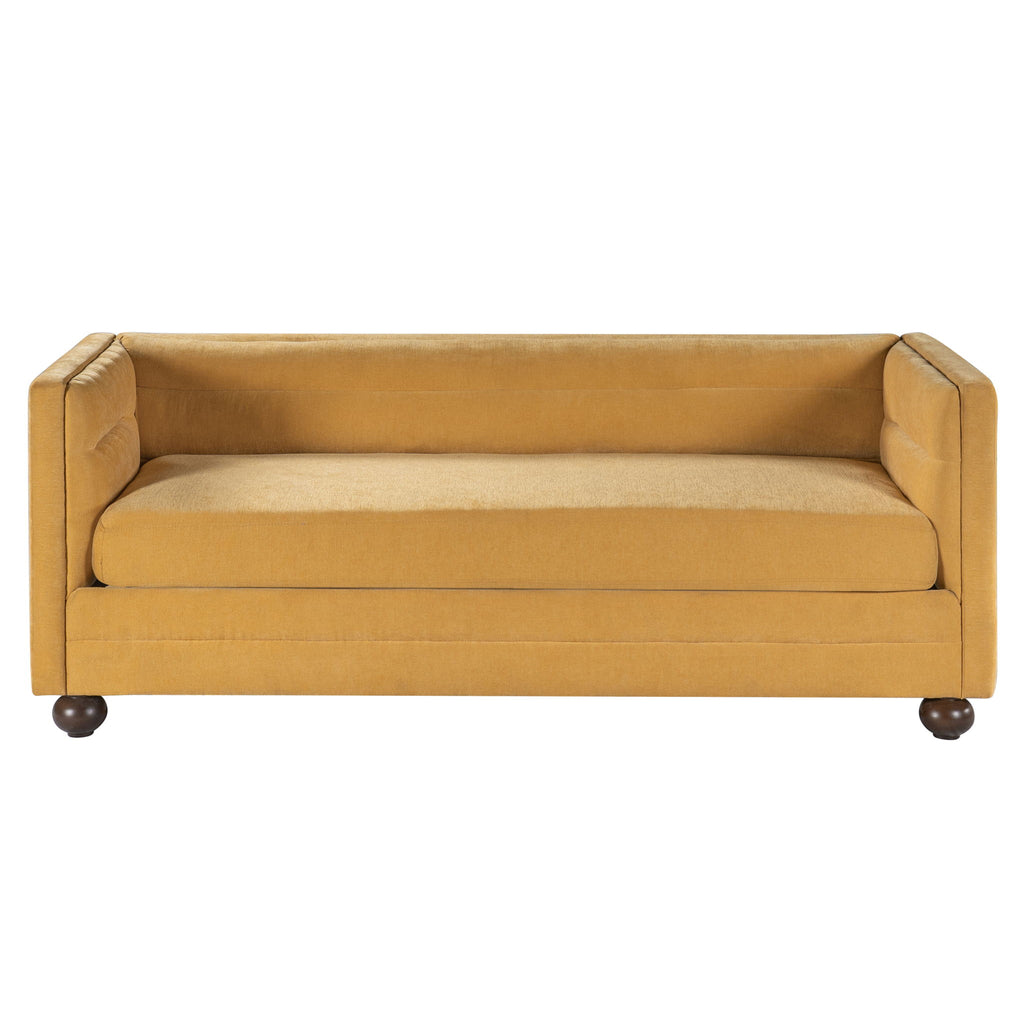 3 Seater Sofa Upholstery With Square Arms, Living Room Couch