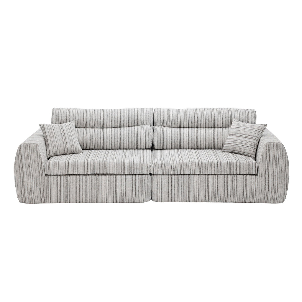 3 Seater, Couch With Throw Pillows For Living Room