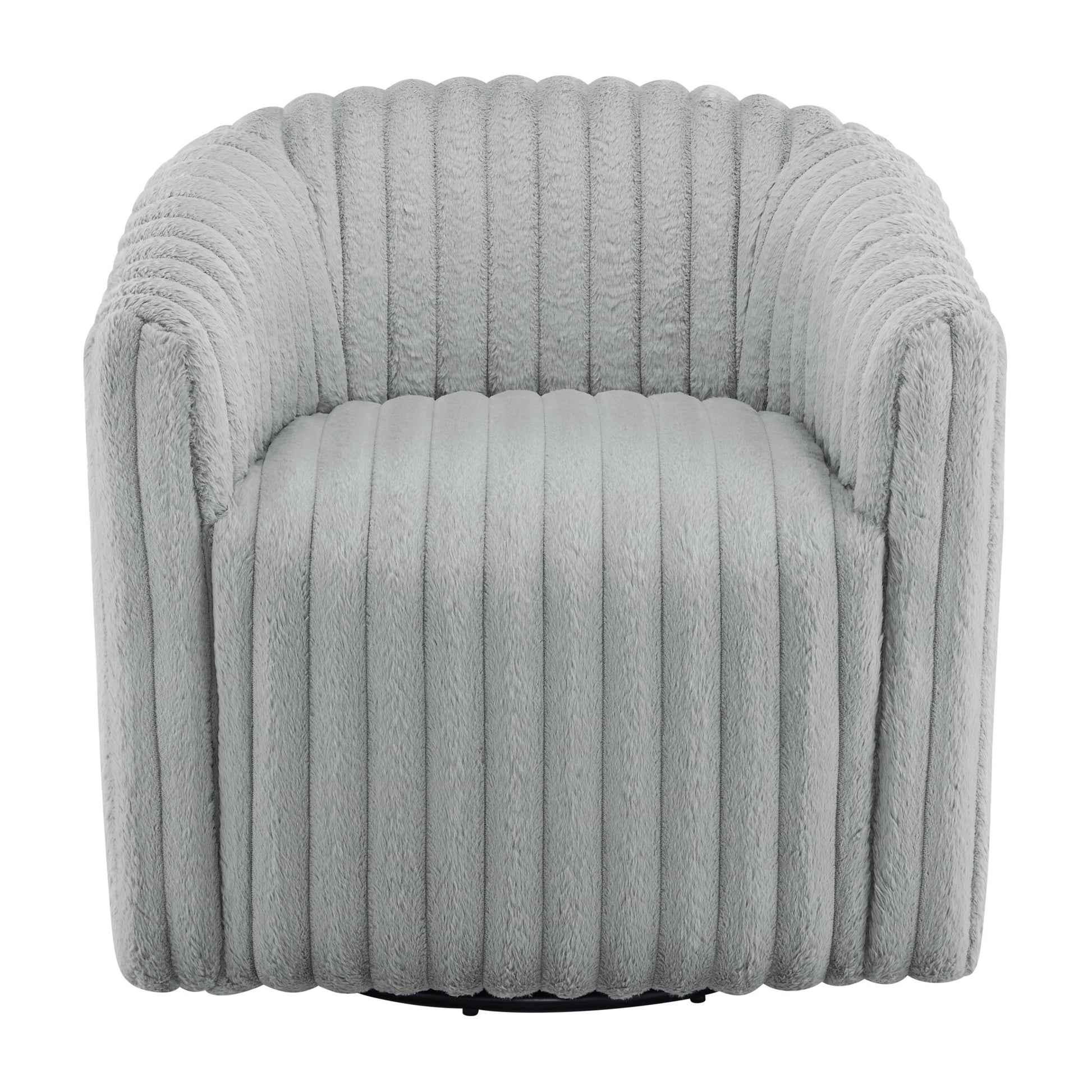 Alexa Barrel Swivel Chair - Gray