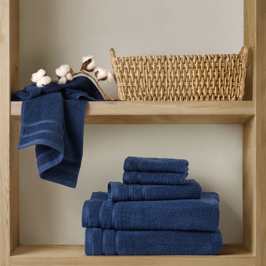 400GSM Essential Bundle Quick Dry 6 Piece Towel Set - Indigo