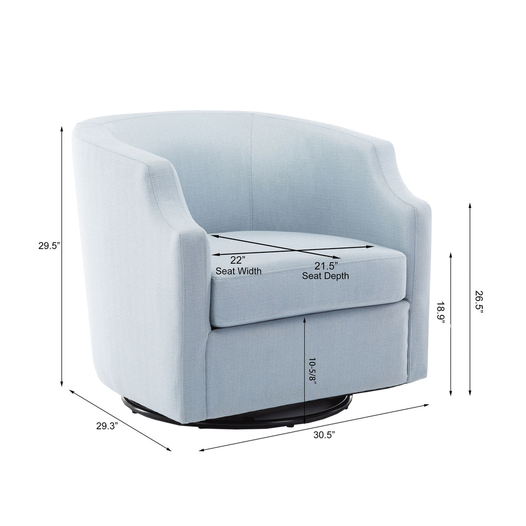 Isabelle - Swivel Glider Barrel Chair