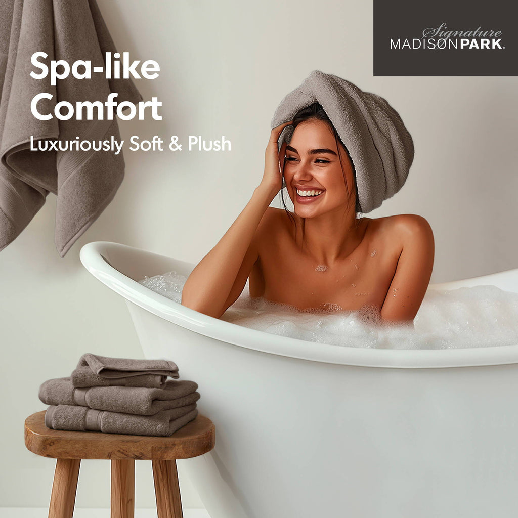 800GSM - 8 Piece Antimicrobial Towel Set - Mocha
