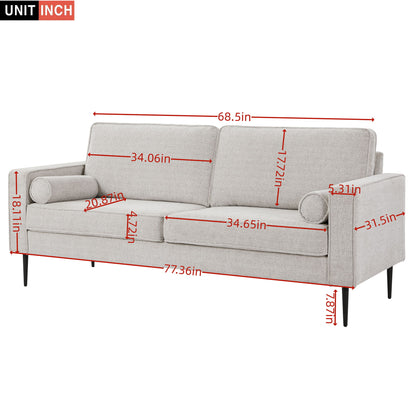 Gewnee - Chesterfield Tufted Sofa Couch - Beige