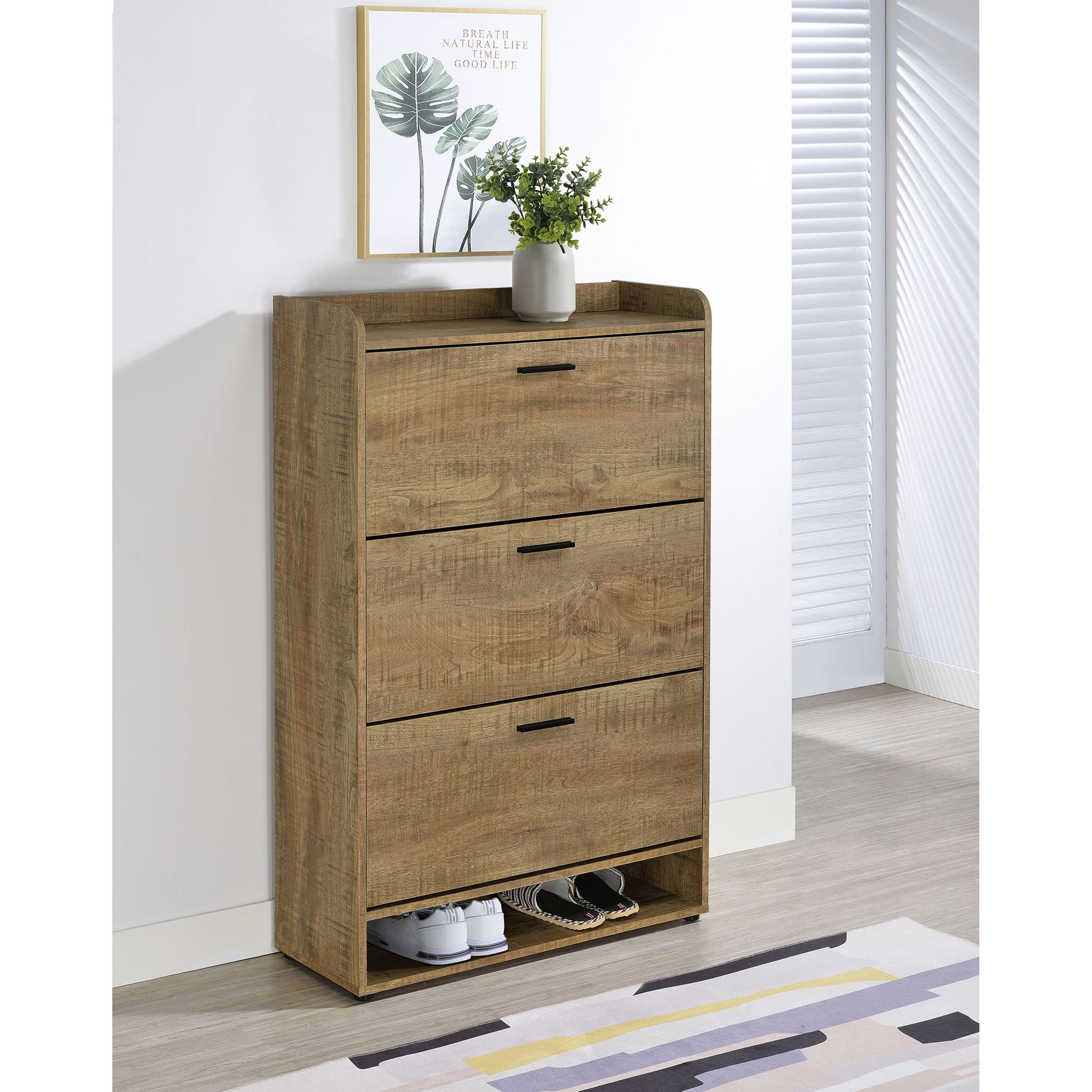 Claire - 3 Tier Shoe Cabinet - Brown