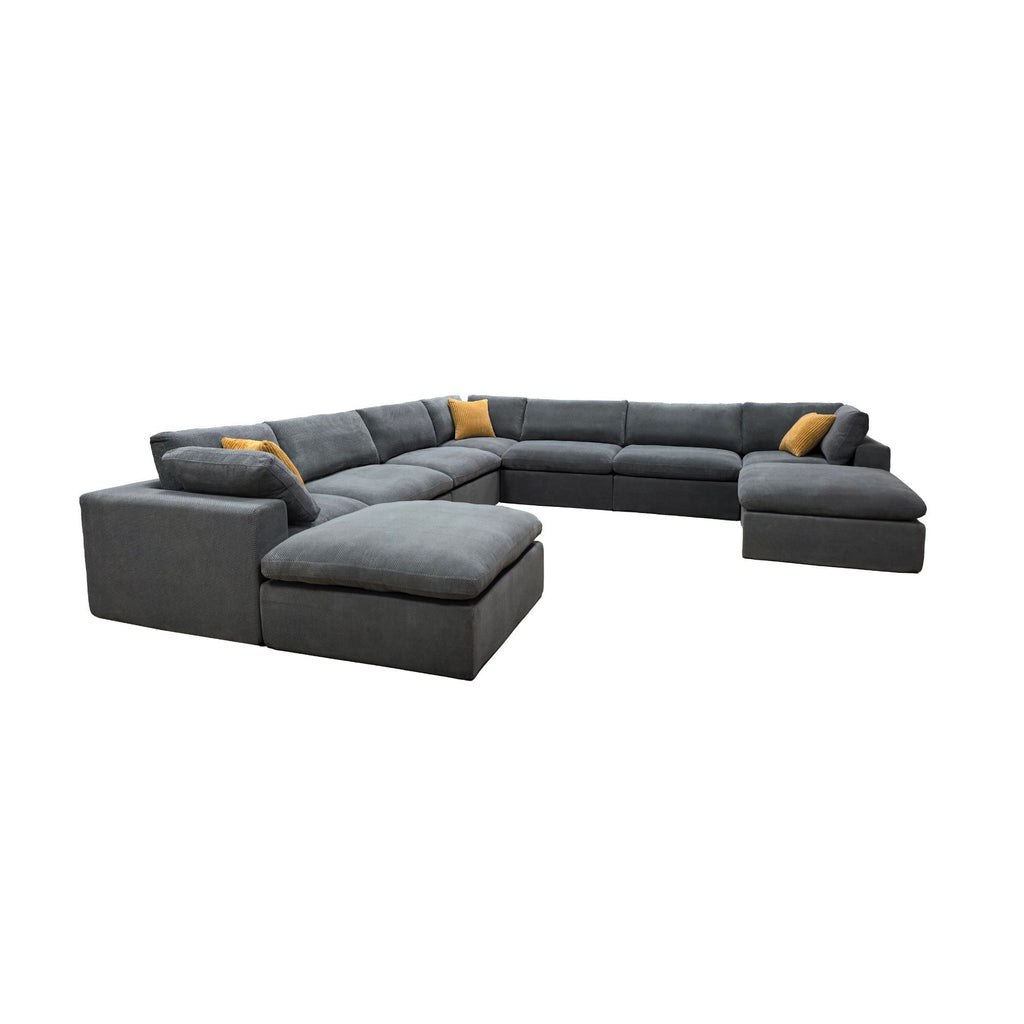Custom Configuration Modular Sectional & Toss Pillows