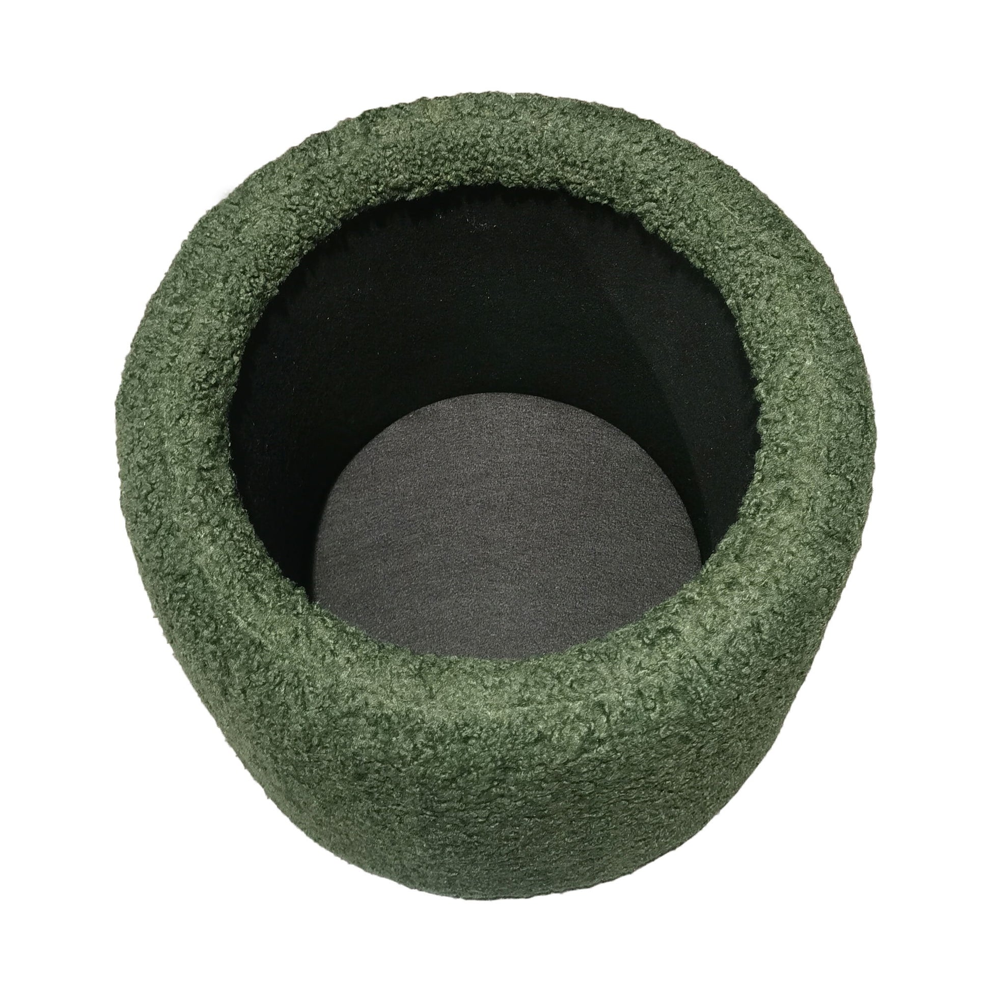 Tara - Round Storage Ottoman - Green