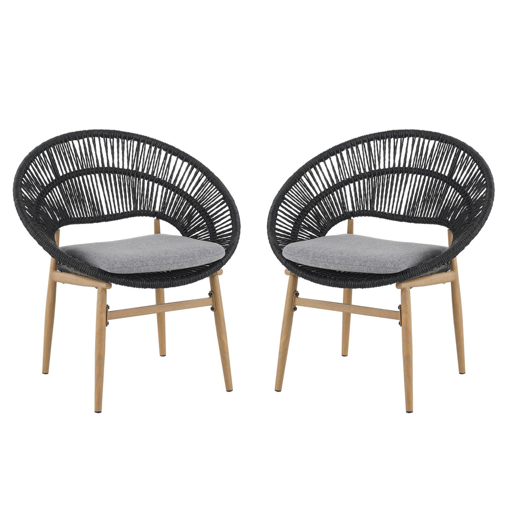 Cyril - Outdoor Papasan Style Dining Chair (Set of 2)