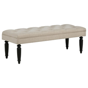 Upholstered Entryway Accent Bench - Beige