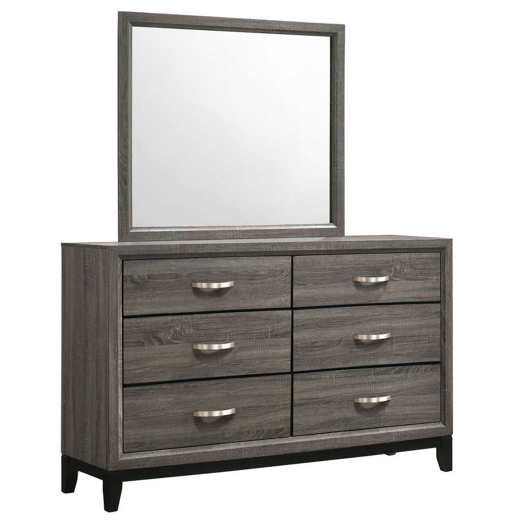 Cabrillo - 6 Drawer Dresser With Mirror - Gray