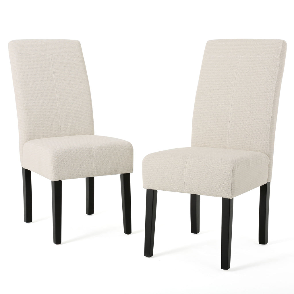 Upholstered Dining Chairs, Modern Fabric Dining Room Chair (Set of 2) - Beige