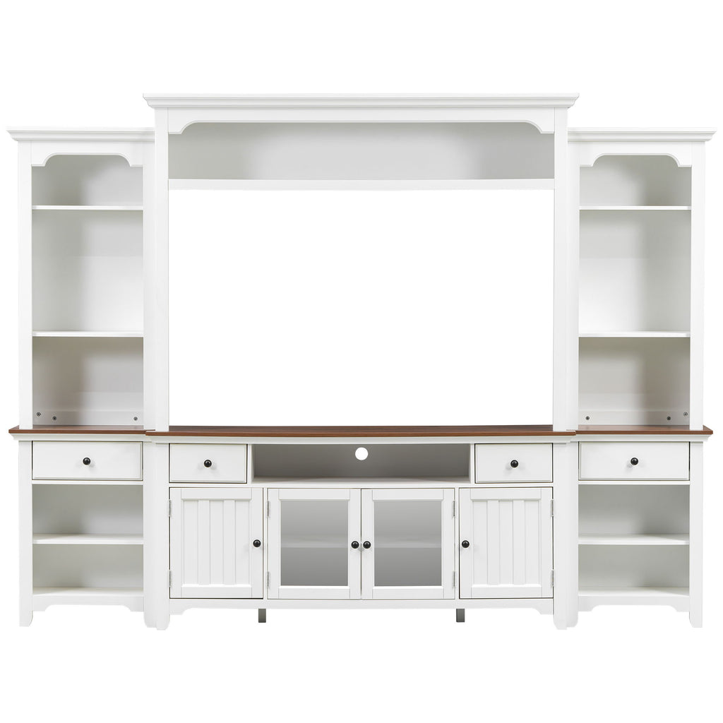 Extra Large TV Stand, Entertainment Center With Storage Cabinets