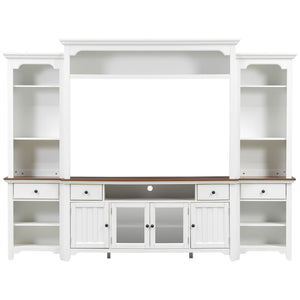 Extra Large TV Stand, Entertainment Center With Storage Cabinets