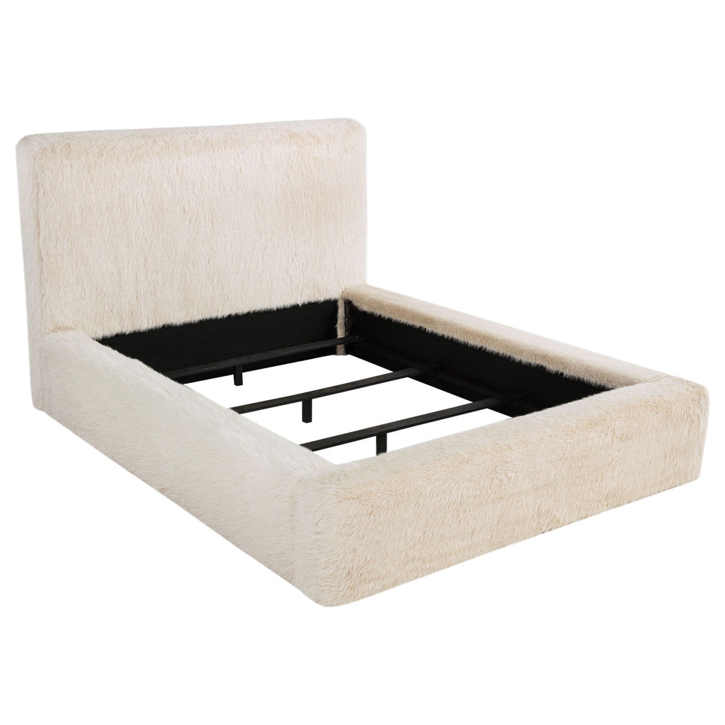 Tall Headboard Panel Bed With Padded Headboard