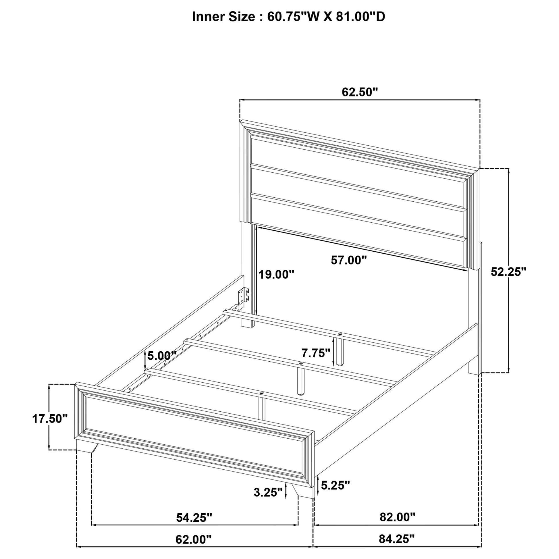 Funston - Queen Bed With Headboard - Brown Oak