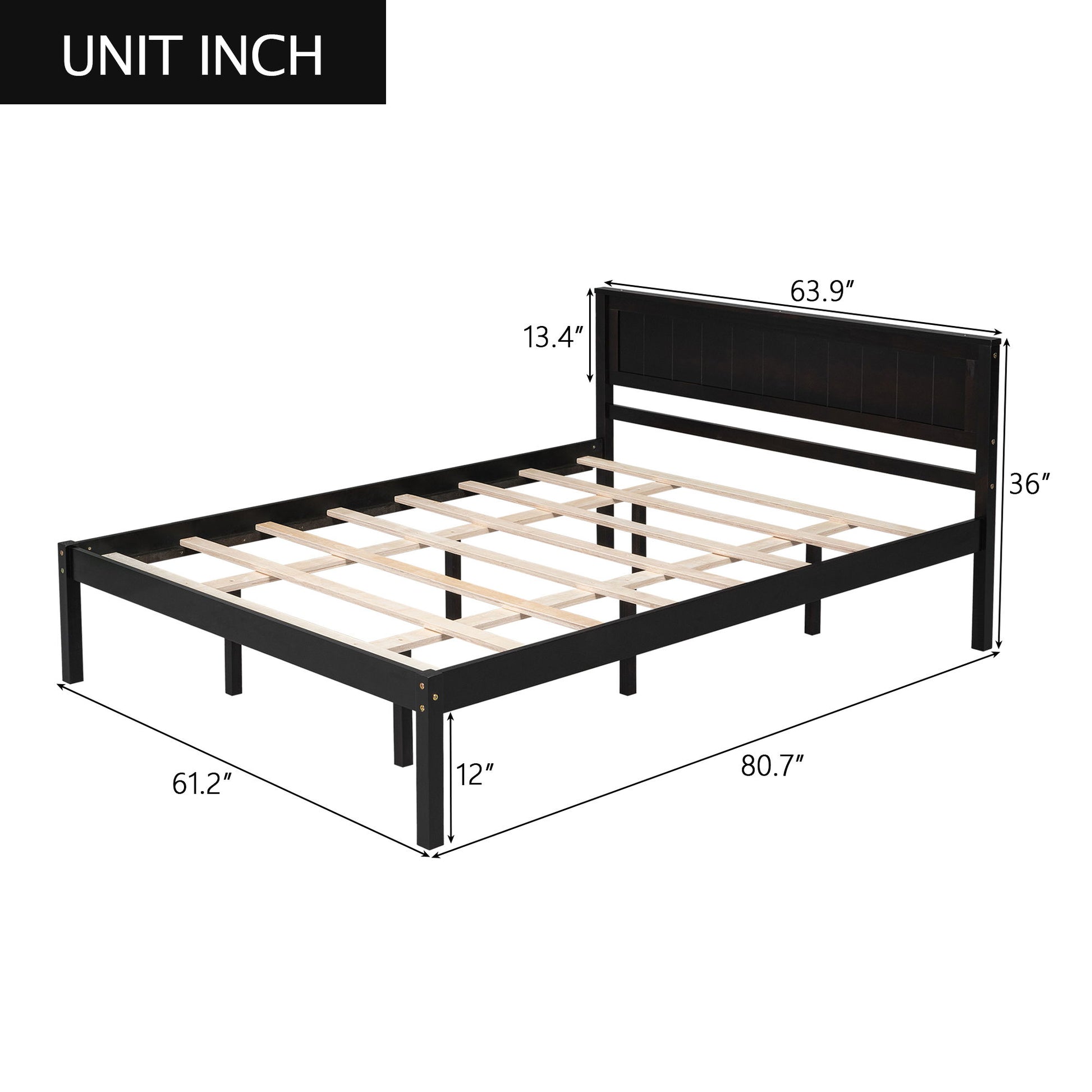 Platform Bed Frame With Headboard