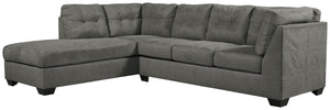 Pitkin - Left Arm Facing Corner Chaise 2 Pc Sectional - Slate