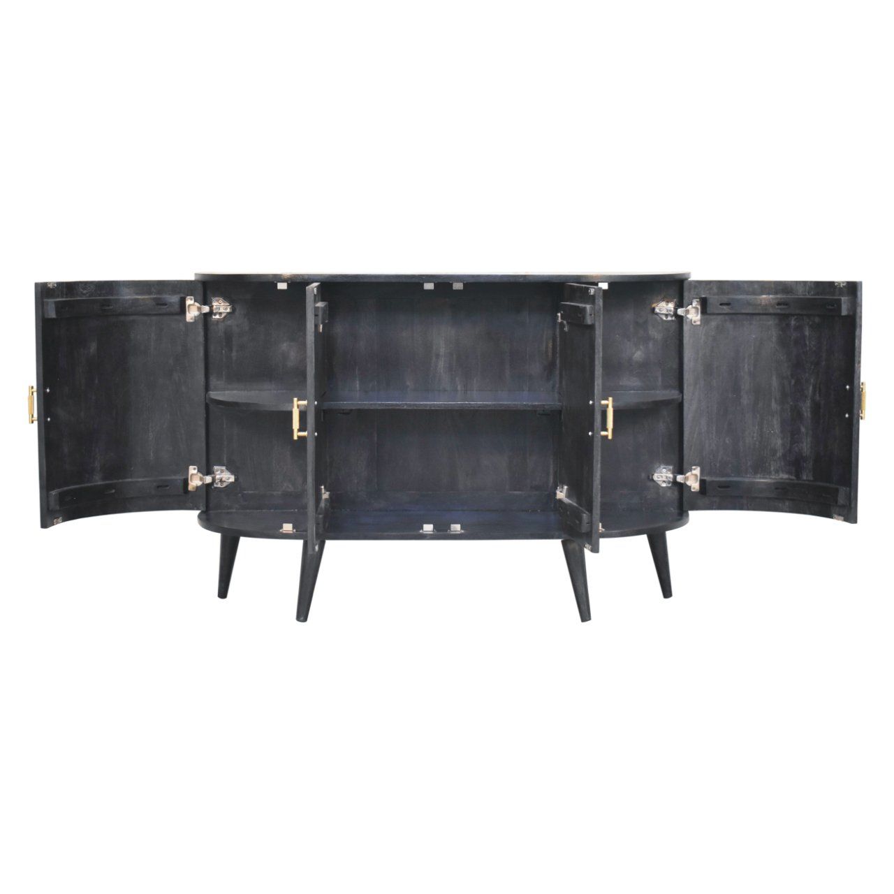 T Bar Quad Cabinet - Ash Black