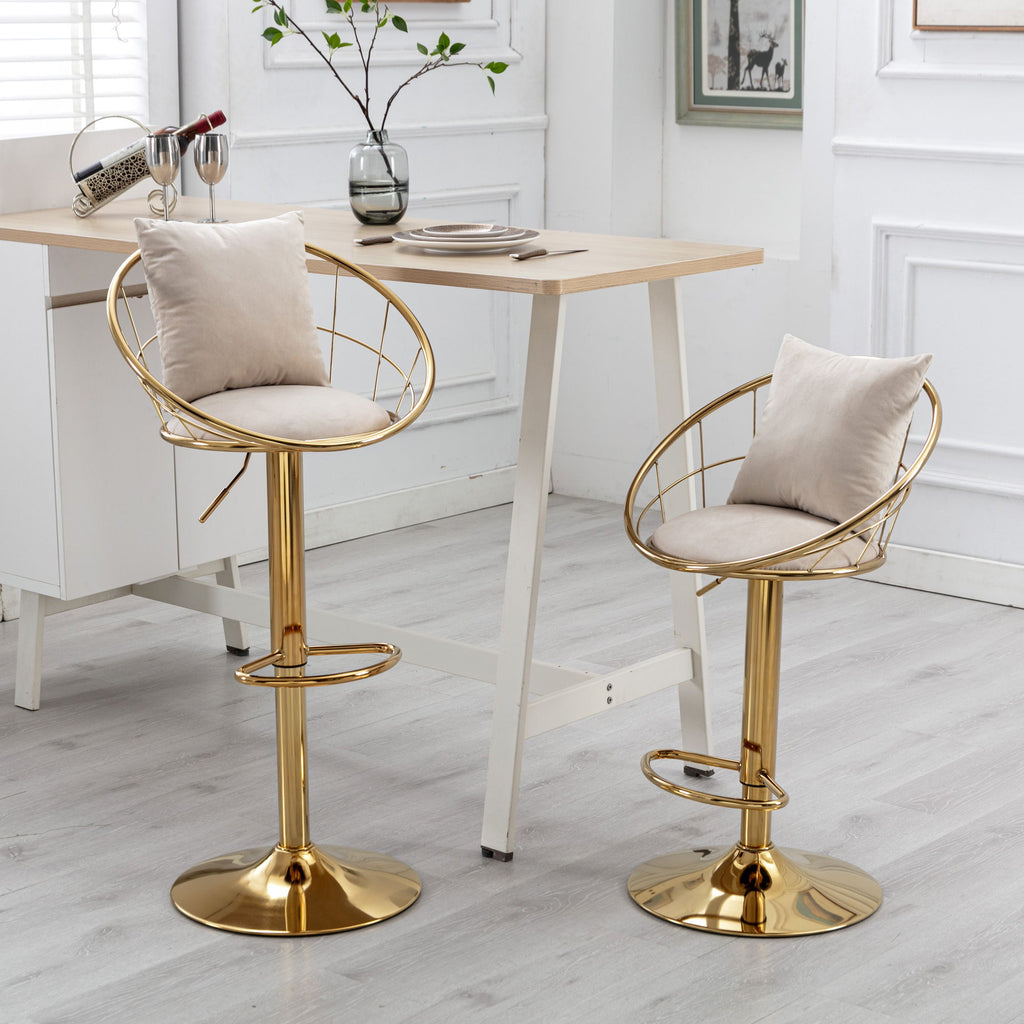 Unique Design Bar Chair, 360 Degree Rotation, Adjustable Height, Suitable For Dining Room And Bar
