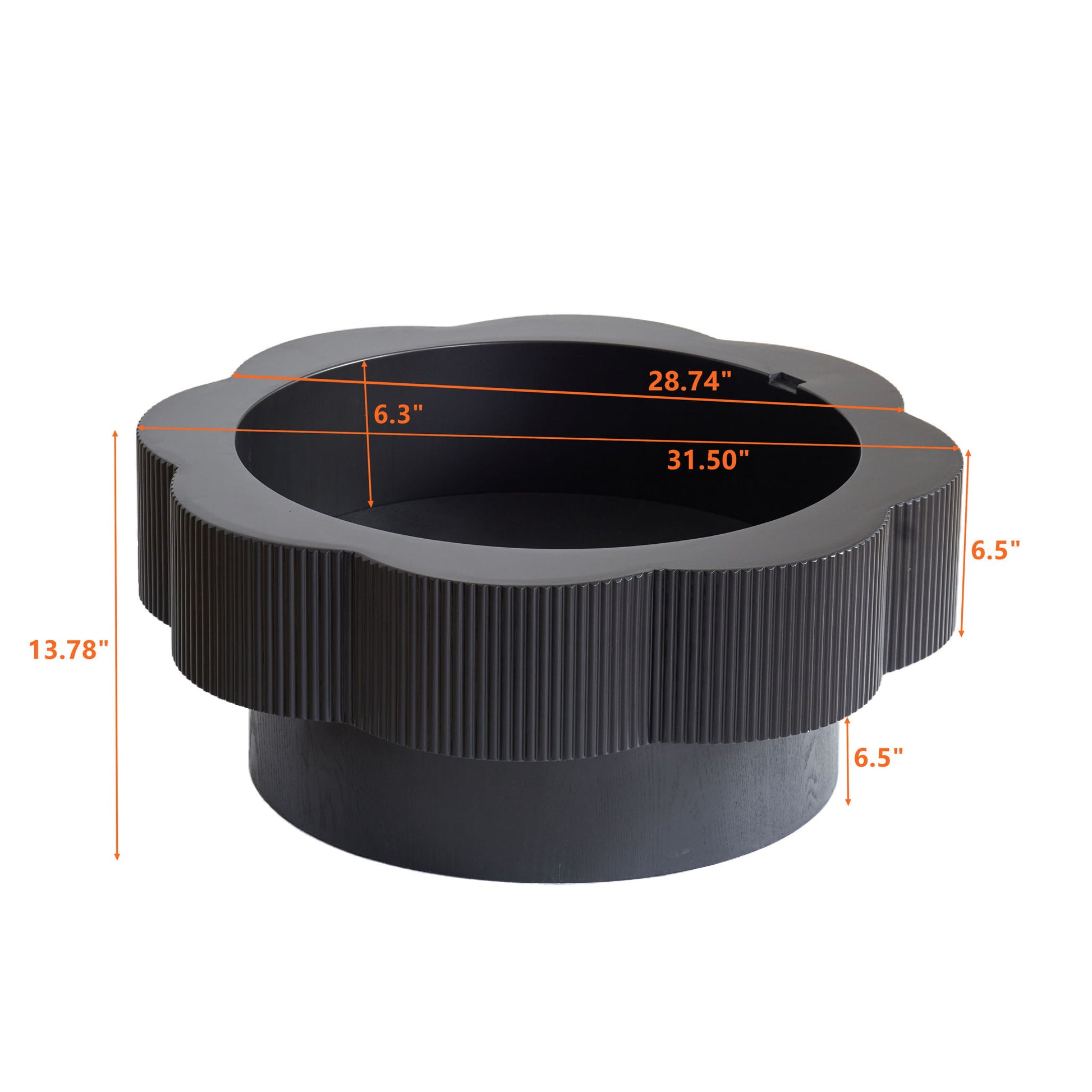 Modern Plum Blossom Shaped Coffee Table With Storage