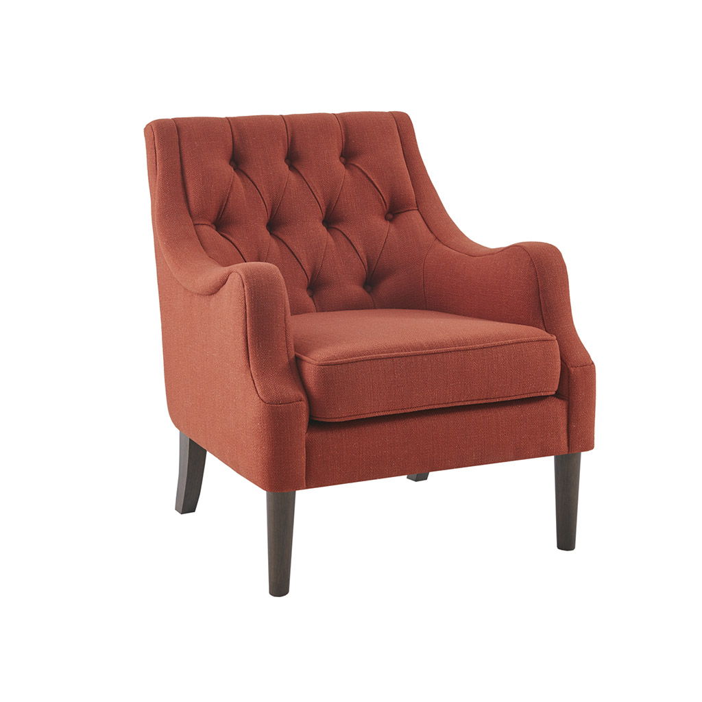 Qwen - Button Tufted Accent Chair - Spice