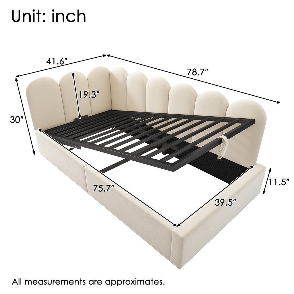 Upholstered Daybed With Hydraulic Storage