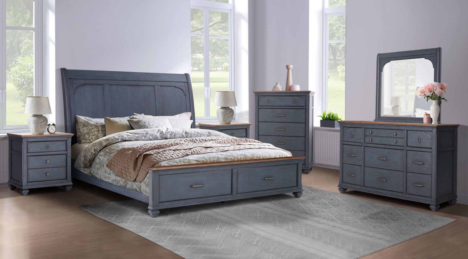 Sleigh Bed & USB Ports