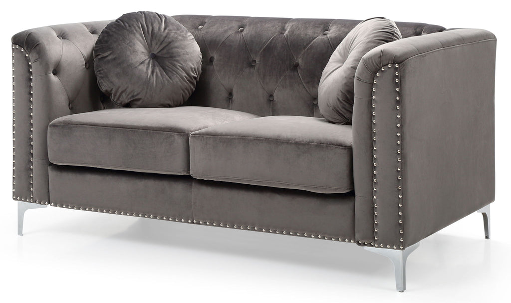 Stylish Sloped Arm Loveseat