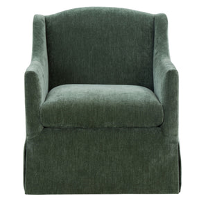 Luisa - Skirted Swivel Accent Chair - Green