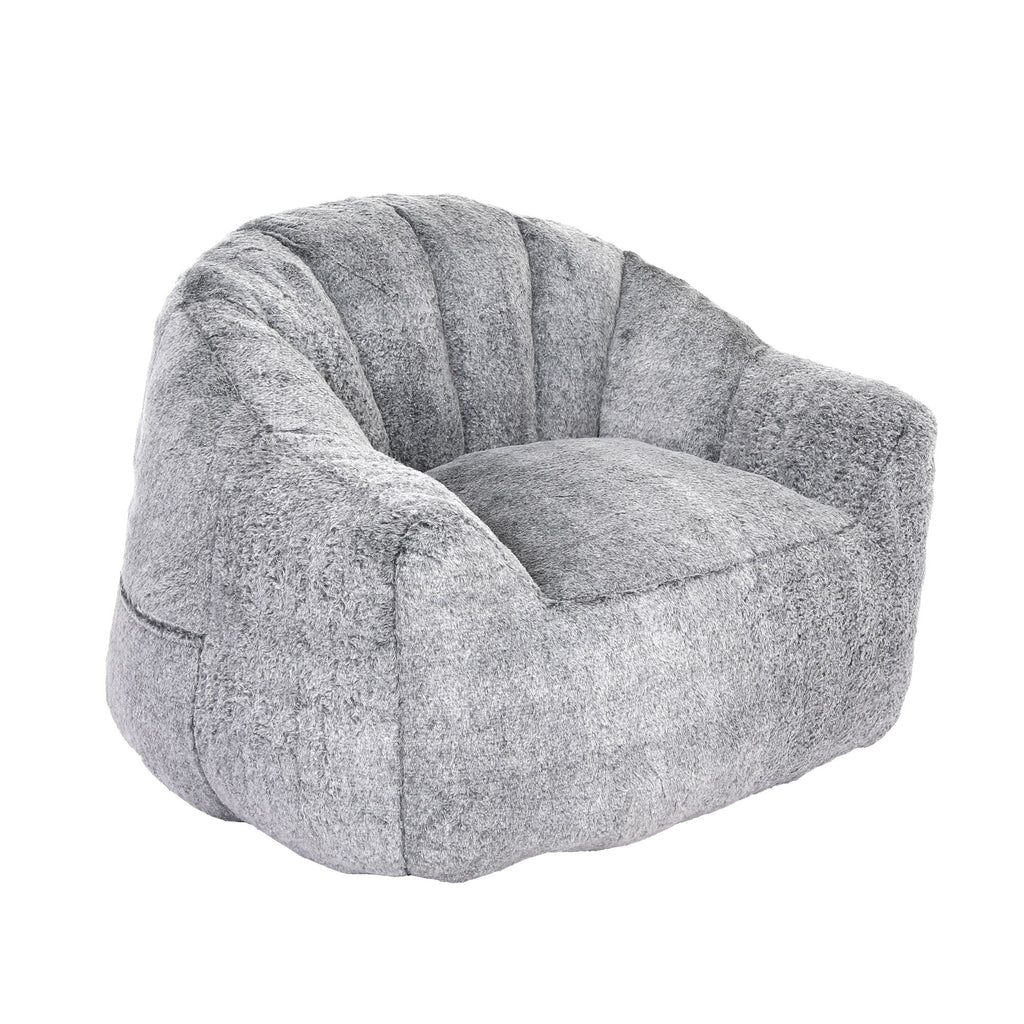 Beanbag Chair, Beanbag Sofa Chair With Armrests Stuffed High Density Foam