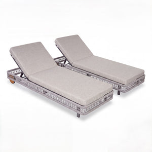 Outdoor Chaise Lounge & Wheels, 5 Position Adjustable Backrest