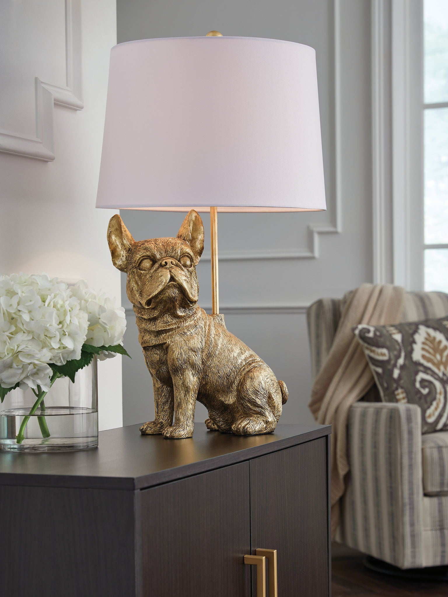 Wadeland - Poly Table Lamp - Gold Finish