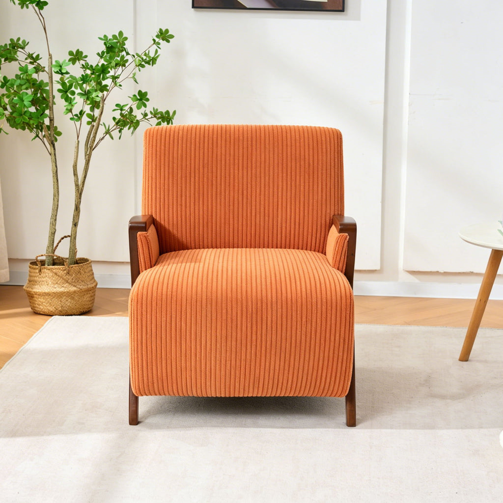 Armrest Accent Chair - Dark Orange