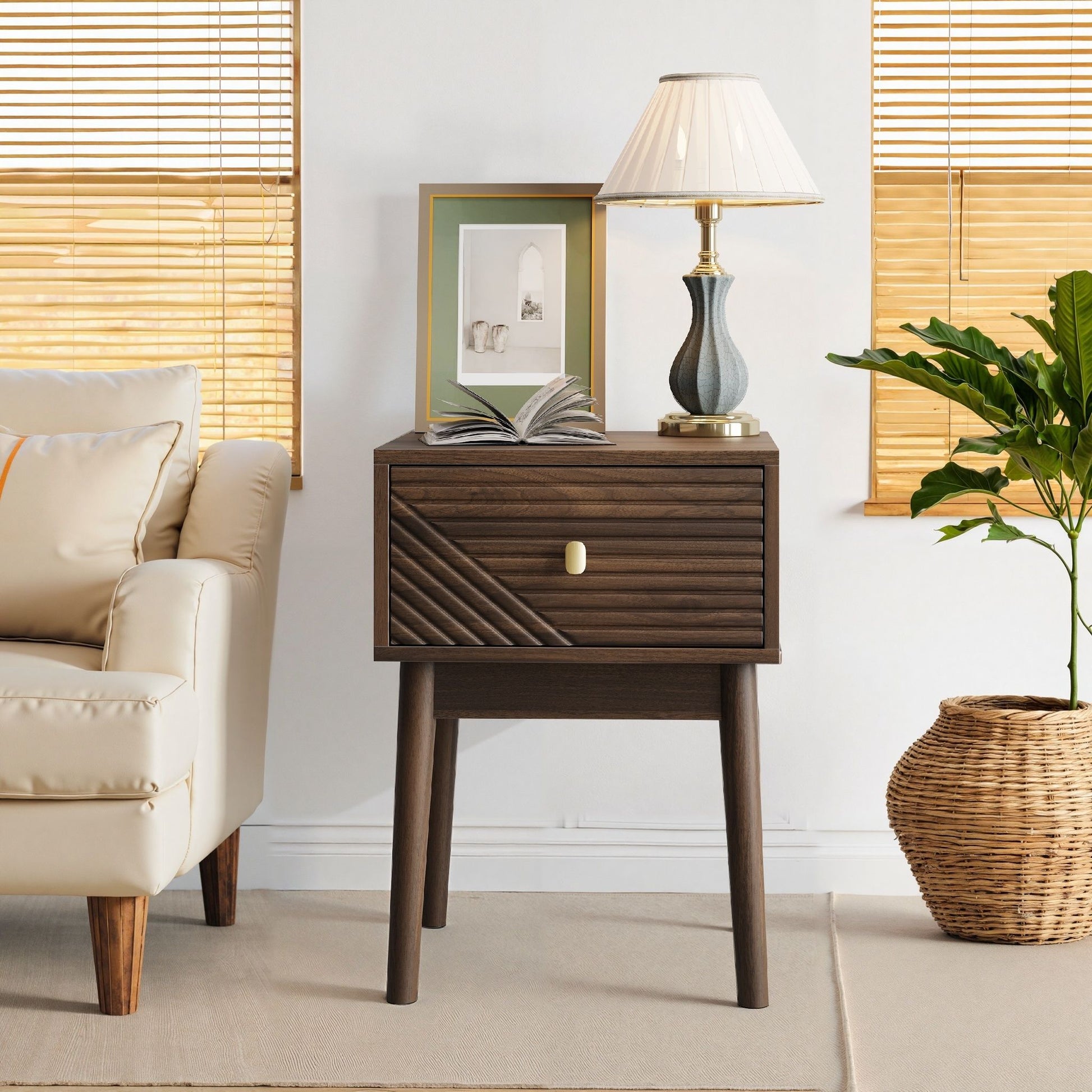 Medieval - Bedside Table - Walnut