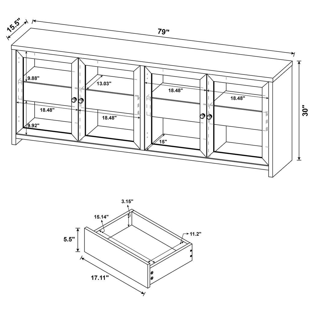 Kennison - TV Stand - Black