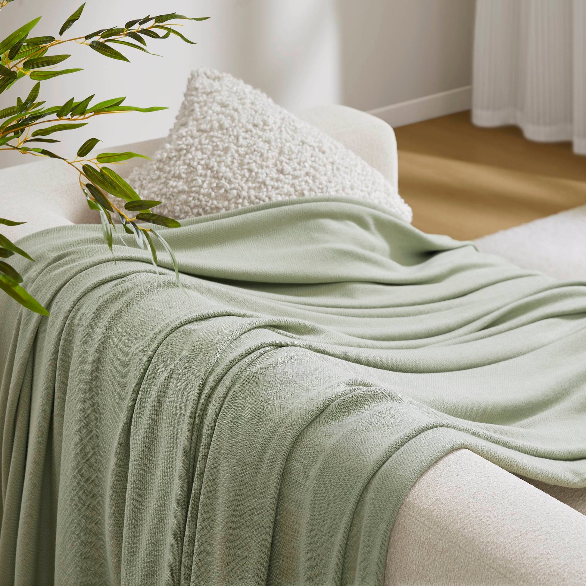 Bamboo Cotton - King Rayon From Blanket - Sage Green